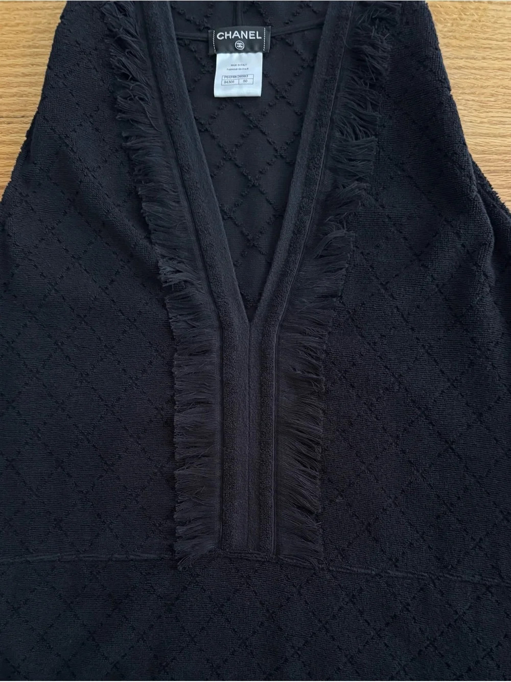CHANEL Black Hooded Mini Dress